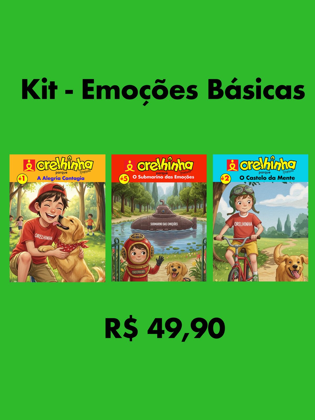 Kit Emoções Básicas - 3 E-books